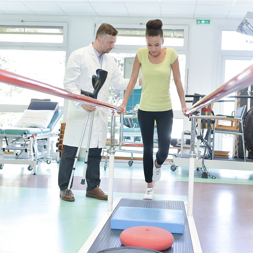 woman in physical therapy